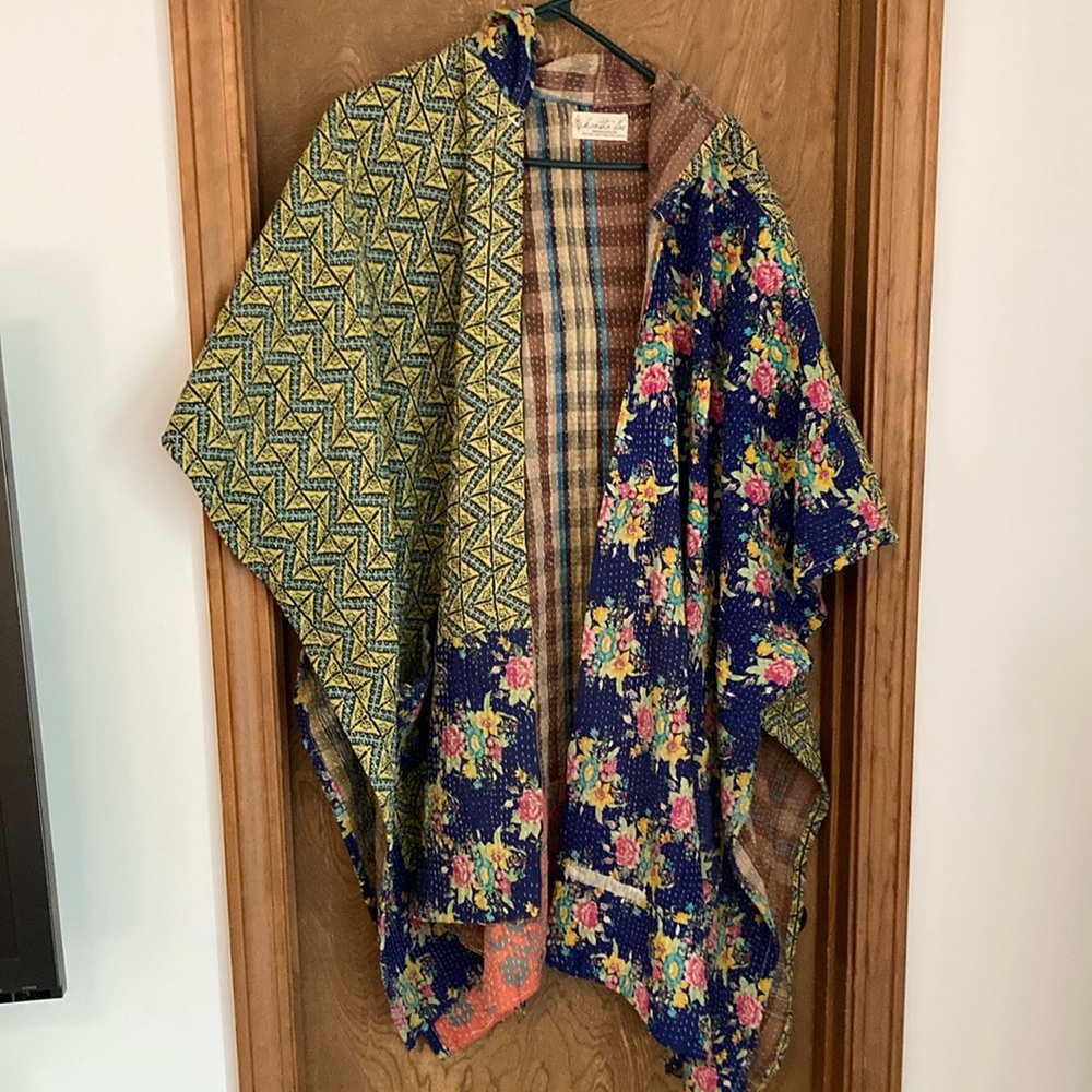 Kantha Bae Wanderlust Hooded Poncho